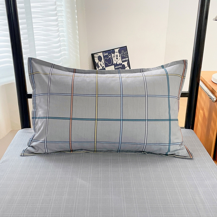 91家纺网 家纺一手货源 找家纺 锦润家纺2025新款全棉13372学生三件套纯棉宿舍六件套 罗马-灰