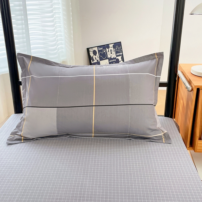 91家纺网 家纺一手货源 找家纺 锦润家纺2025新款全棉13372学生三件套纯棉宿舍六件套 卡里尔-灰