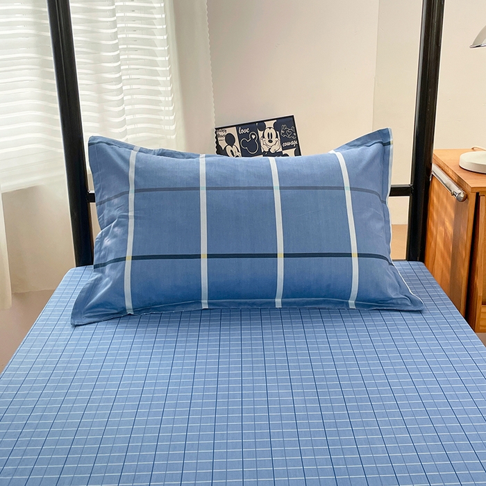 91家纺网 家纺一手货源 找家纺 锦润家纺2025新款全棉13372学生三件套纯棉宿舍六件套 格鲁特-蓝