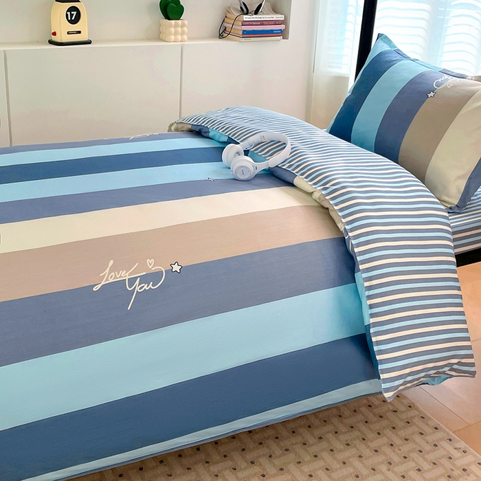 91家纺网 家纺一手货源 找家纺 锦润家纺2025新款全棉13372学生三件套纯棉宿舍六件套 布拉格