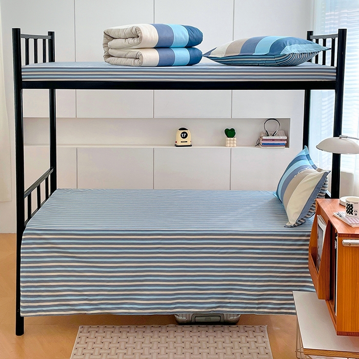 91家纺网 家纺一手货源 找家纺 锦润家纺2025新款全棉13372学生三件套纯棉宿舍六件套 布拉格