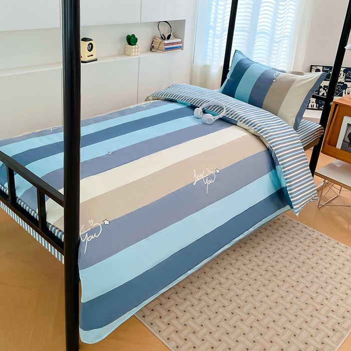 锦润家纺2025新款全棉13372学生三件套纯棉宿舍六件套 布拉格