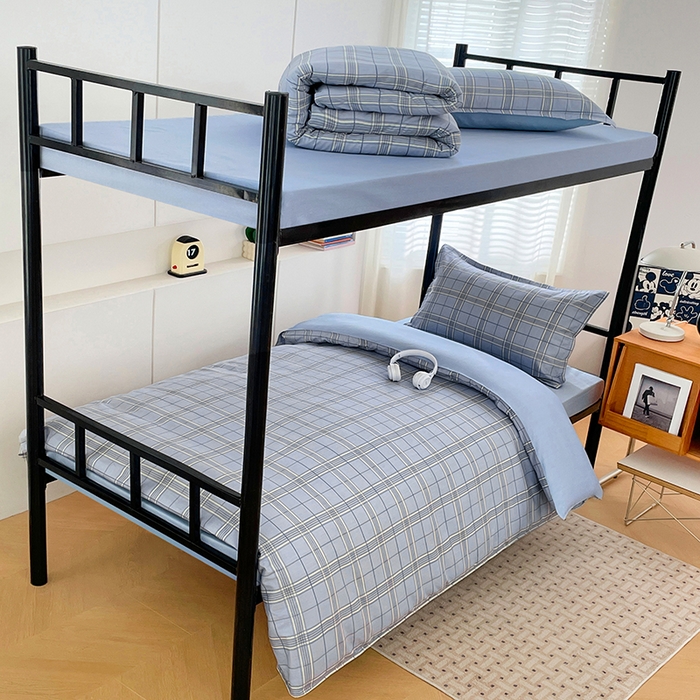 91家纺网 家纺一手货源 找家纺 锦润家纺2025新款全棉13372学生三件套纯棉宿舍六件套 孟菲斯