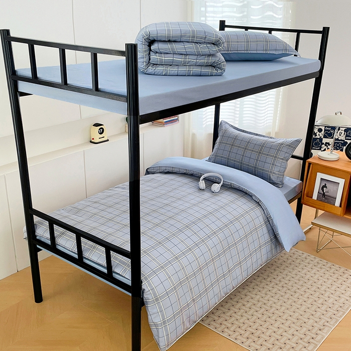 91家纺网 家纺一手货源 找家纺 锦润家纺2025新款全棉13372学生三件套纯棉宿舍六件套 孟菲斯