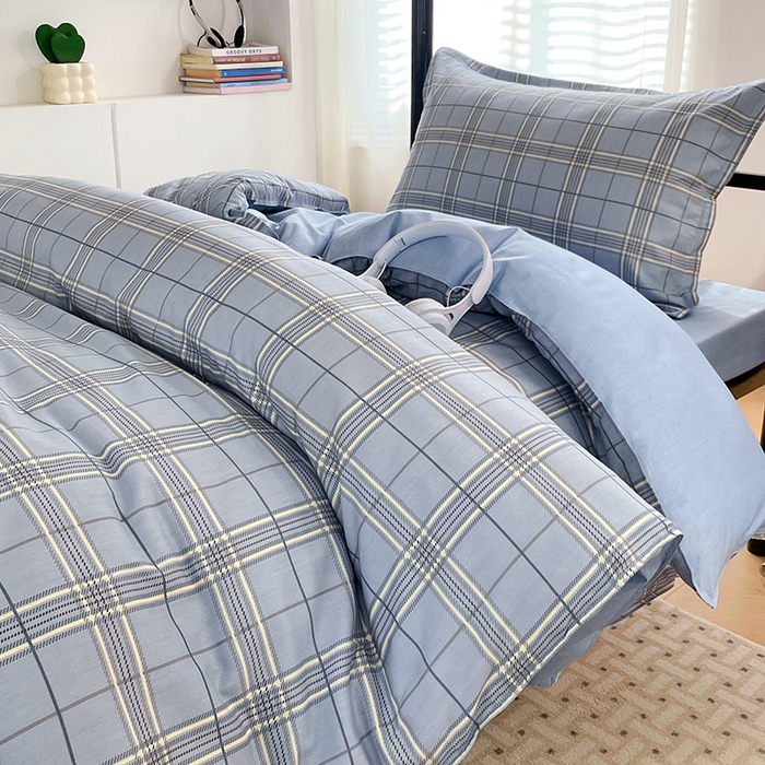 91家纺网 家纺一手货源 找家纺 锦润家纺2025新款全棉13372学生三件套纯棉宿舍六件套 孟菲斯