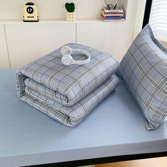 91家纺网 家纺一手货源 找家纺 锦润家纺2025新款全棉13372学生三件套纯棉宿舍六件套 孟菲斯