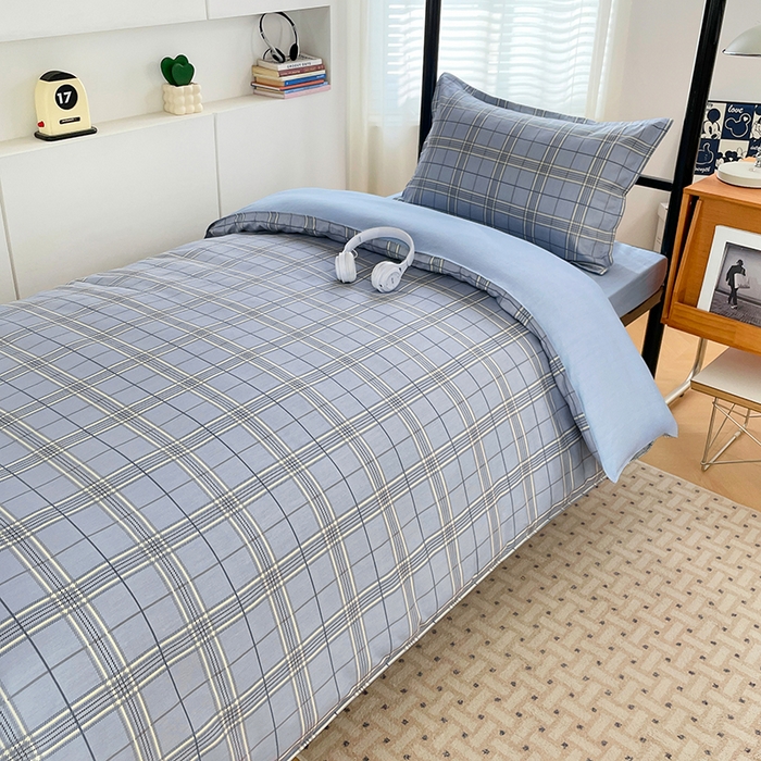 91家纺网 家纺一手货源 找家纺 锦润家纺2025新款全棉13372学生三件套纯棉宿舍六件套 孟菲斯