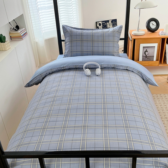 91家纺网 家纺一手货源 找家纺 锦润家纺2025新款全棉13372学生三件套纯棉宿舍六件套 孟菲斯