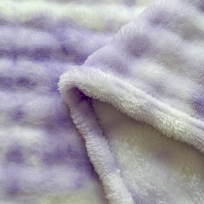 91家纺网 家纺一手货源 找家纺 芸锦豪 2025新款仿兔毛泡泡绒毛毯毯子多功能盖毯-炫彩系列 炫彩紫