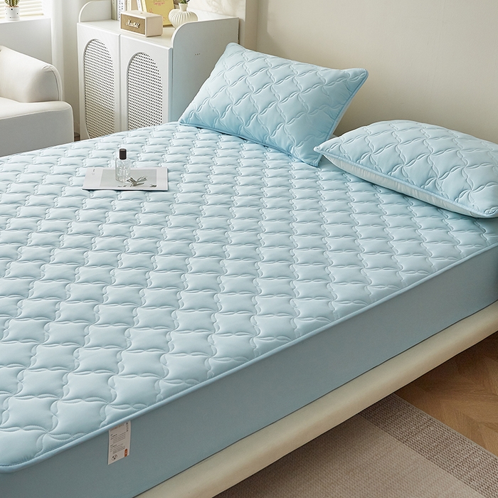 91家纺网 家纺一手货源 找家纺 （总）盛眠家纺 2025新款亲肤舒适水洗棉夹棉床笠-风语