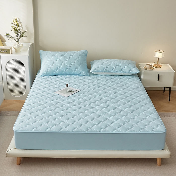 91家纺网 家纺一手货源 找家纺 （总）盛眠家纺 2025新款亲肤舒适水洗棉夹棉床笠-风语