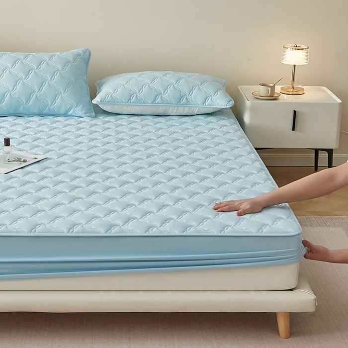 91家纺网 家纺一手货源 找家纺 （总）盛眠家纺 2025新款亲肤舒适水洗棉夹棉床笠-风语