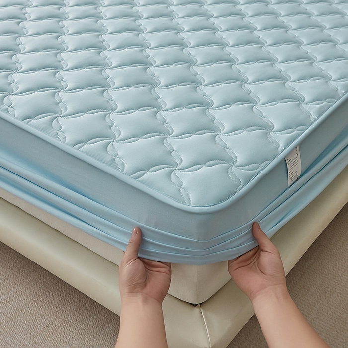 91家纺网 家纺一手货源 找家纺 （总）盛眠家纺 2025新款亲肤舒适水洗棉夹棉床笠-风语