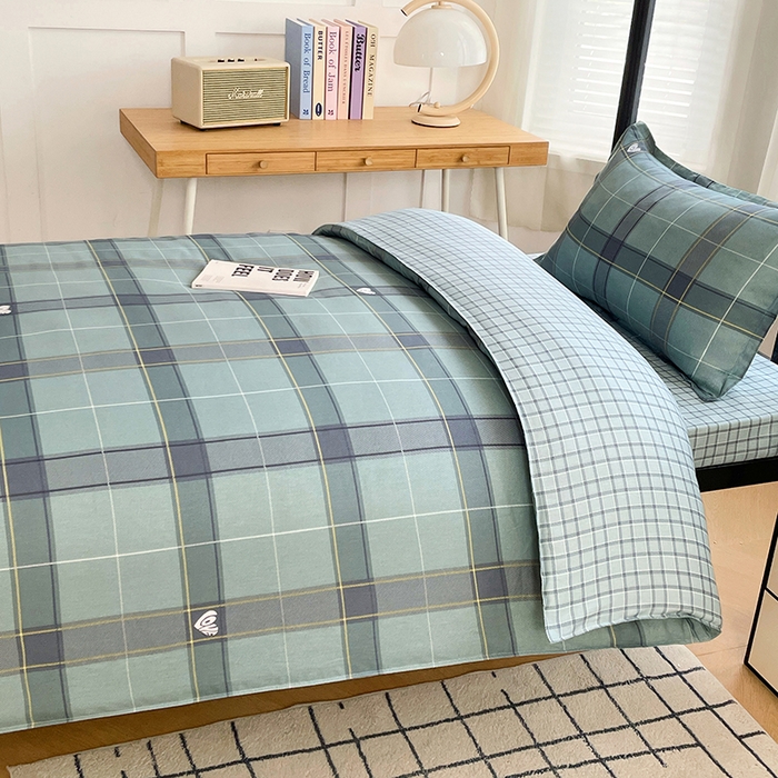 91家纺网 家纺一手货源 找家纺 锦润 2025新款印花12868全棉学生宿舍三件套纯棉六件套心愿梦境