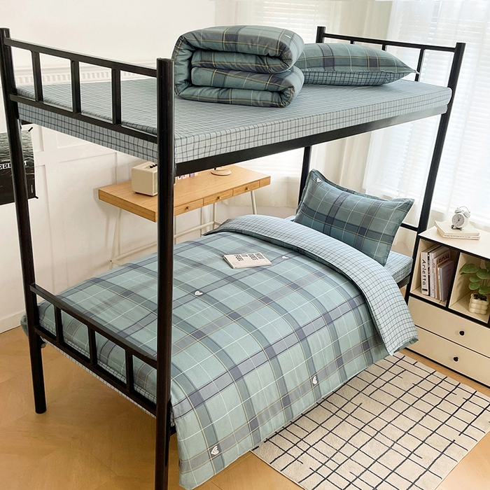 91家纺网 家纺一手货源 找家纺 锦润 2025新款印花12868全棉学生宿舍三件套纯棉六件套心愿梦境