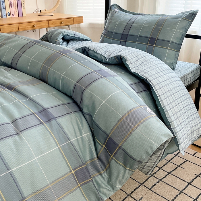 91家纺网 家纺一手货源 找家纺 锦润 2025新款印花12868全棉学生宿舍三件套纯棉六件套心愿梦境