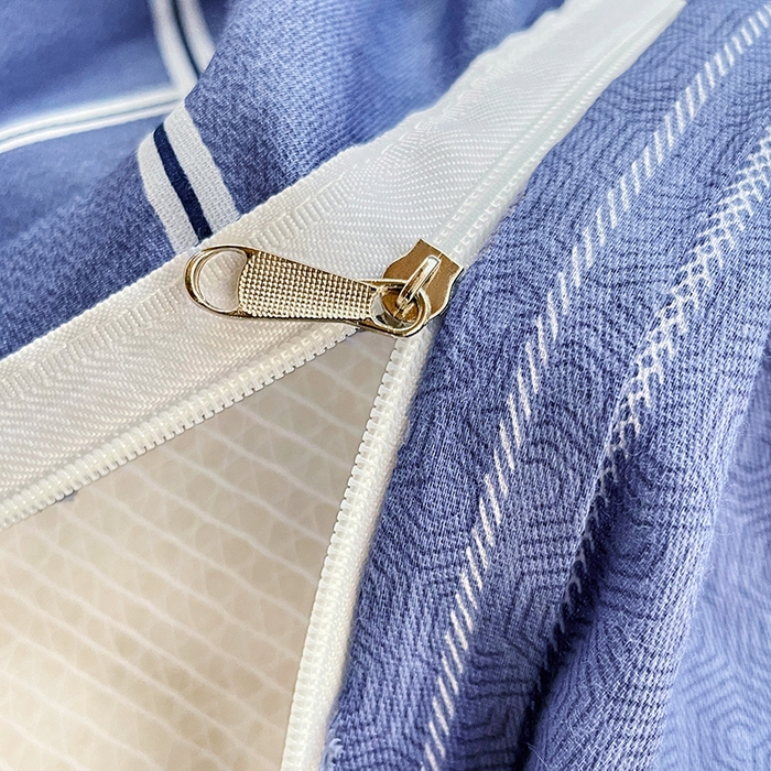 91家纺网 家纺一手货源 找家纺 锦润 2025新款印花12868全棉学生宿舍三件套纯棉六件套幸福定制-蓝