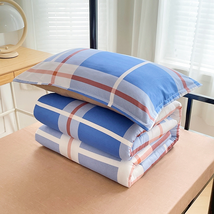 91家纺网 家纺一手货源 找家纺 锦润 2025新款印花12868全棉学生宿舍三件套纯棉六件套雅阁布