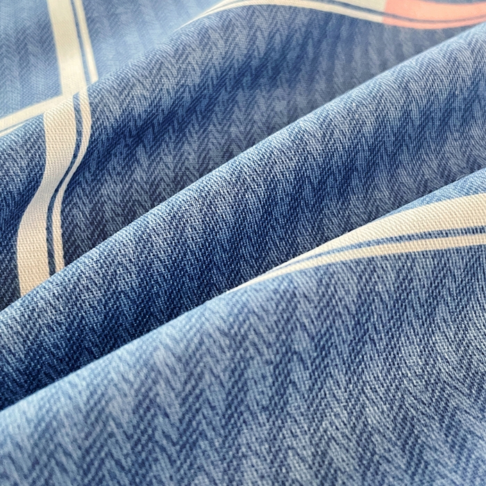 91家纺网 家纺一手货源 找家纺 锦润 2025新款印花12868全棉学生宿舍三件套纯棉六件套夜华-蓝