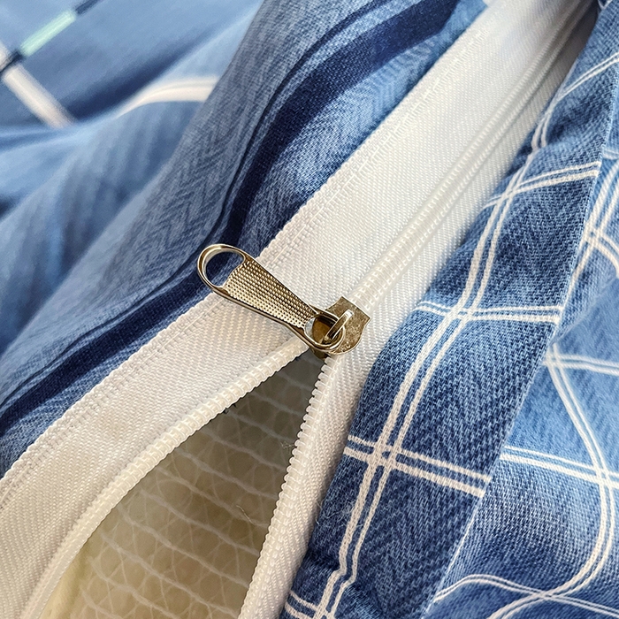 91家纺网 家纺一手货源 找家纺 锦润 2025新款印花12868全棉学生宿舍三件套纯棉六件套夜华-蓝