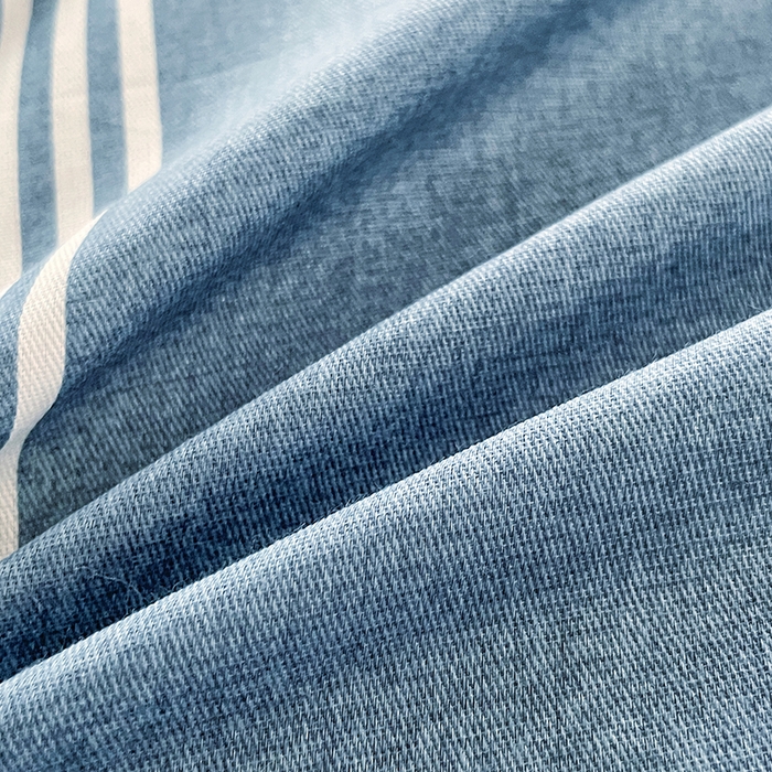 91家纺网 家纺一手货源 找家纺 锦润 2025新款印花12868全棉学生宿舍三件套纯棉六件套星晴-蓝