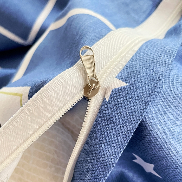 91家纺网 家纺一手货源 找家纺 锦润 2025新款印花12868全棉学生宿舍三件套纯棉六件套绅士风范-蓝