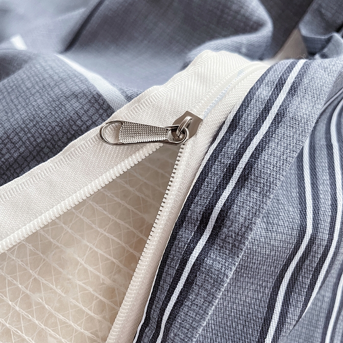 91家纺网 家纺一手货源 找家纺 锦润 2025新款印花12868全棉学生宿舍三件套纯棉六件套光隙-灰