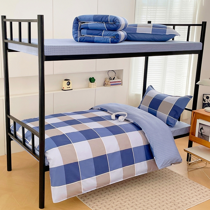 91家纺网 家纺一手货源 找家纺 （总）锦润家纺2025新款全棉13372学生三件套纯棉宿舍六件套