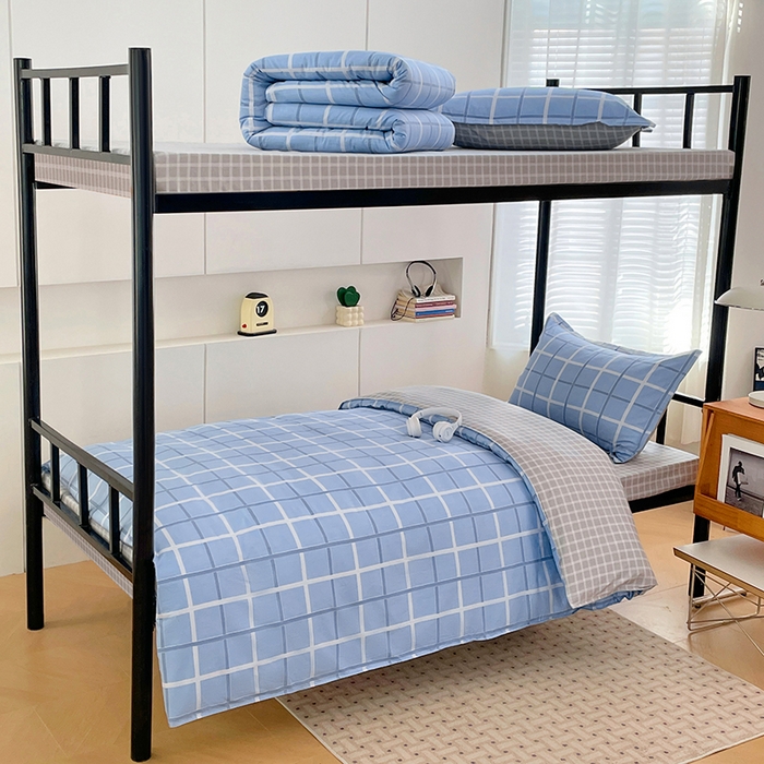 91家纺网 家纺一手货源 找家纺 （总）锦润家纺2025新款全棉13372学生三件套纯棉宿舍六件套