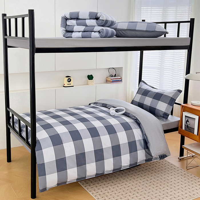 91家纺网 家纺一手货源 找家纺 （总）锦润家纺2025新款全棉13372学生三件套纯棉宿舍六件套