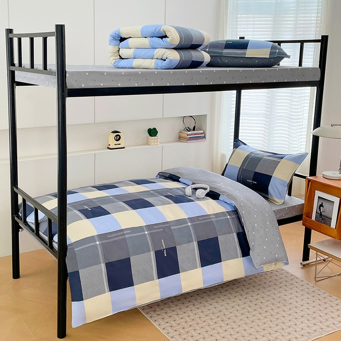 91家纺网 家纺一手货源 找家纺 （总）锦润家纺2025新款全棉13372学生三件套纯棉宿舍六件套