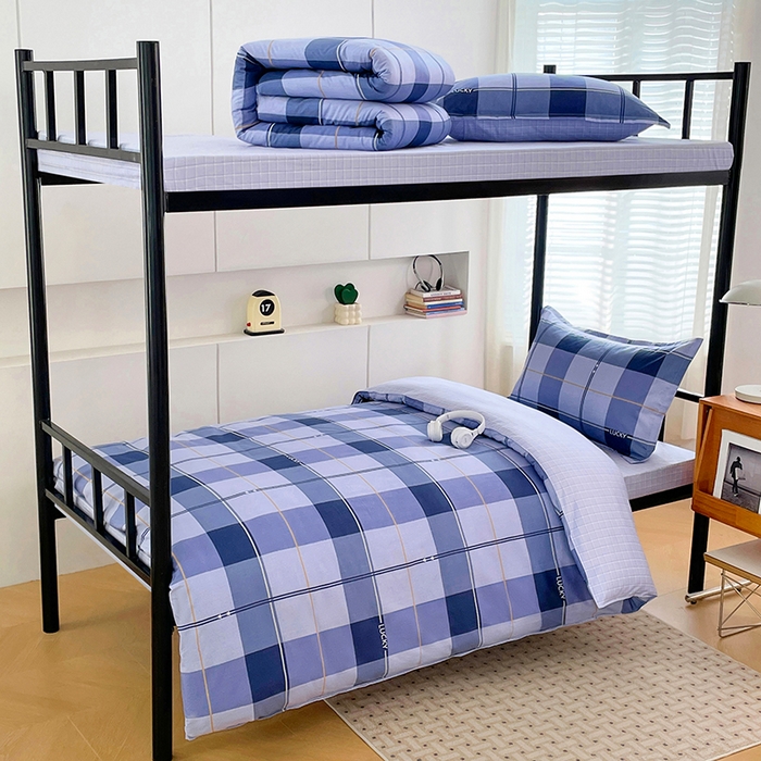 91家纺网 家纺一手货源 找家纺 （总）锦润家纺2025新款全棉13372学生三件套纯棉宿舍六件套