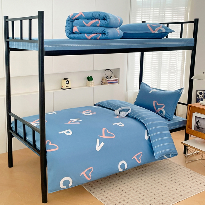 91家纺网 家纺一手货源 找家纺 （总）锦润家纺2025新款全棉13372学生三件套纯棉宿舍六件套