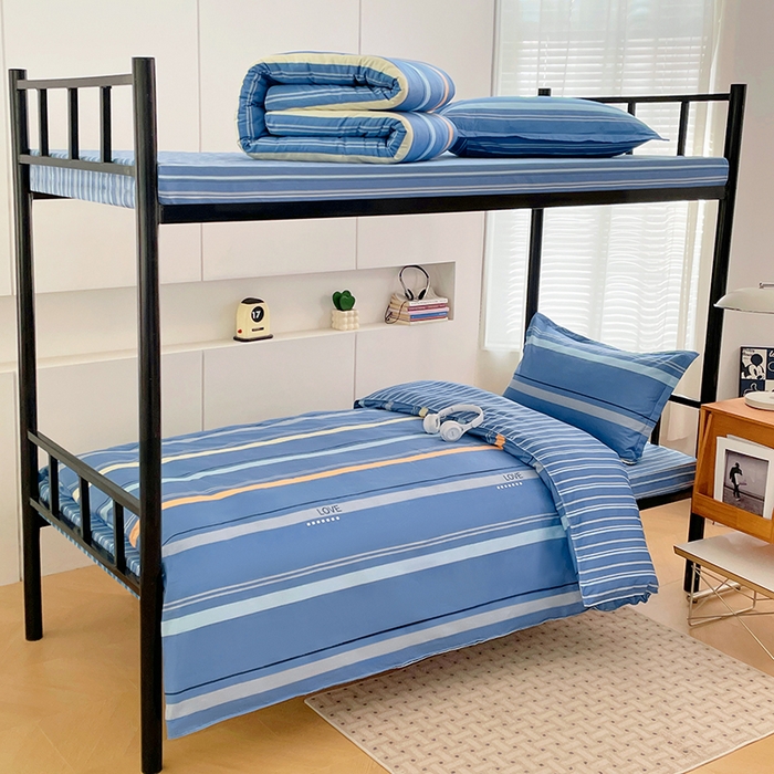 91家纺网 家纺一手货源 找家纺 （总）锦润家纺2025新款全棉13372学生三件套纯棉宿舍六件套