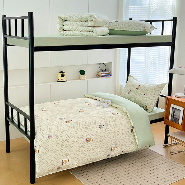 91家纺网 家纺一手货源 找家纺 （总）锦润家纺2025新款全棉13372学生三件套纯棉宿舍六件套