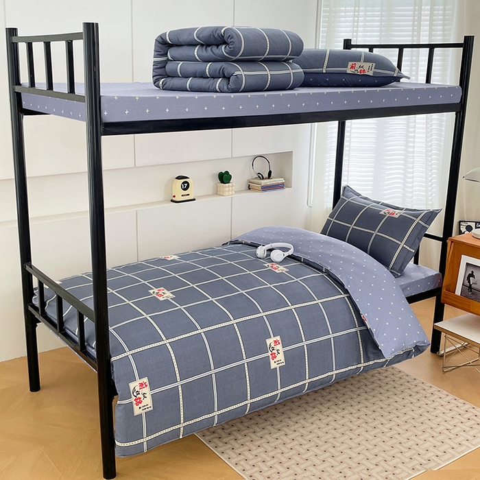 91家纺网 家纺一手货源 找家纺 （总）锦润家纺2025新款全棉13372学生三件套纯棉宿舍六件套