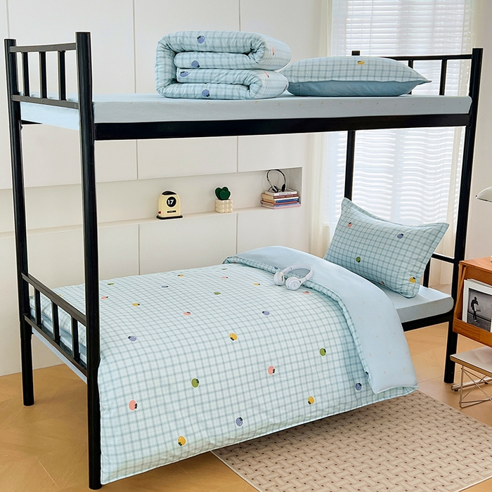 91家纺网 家纺一手货源 找家纺 （总）锦润家纺2025新款全棉13372学生三件套纯棉宿舍六件套