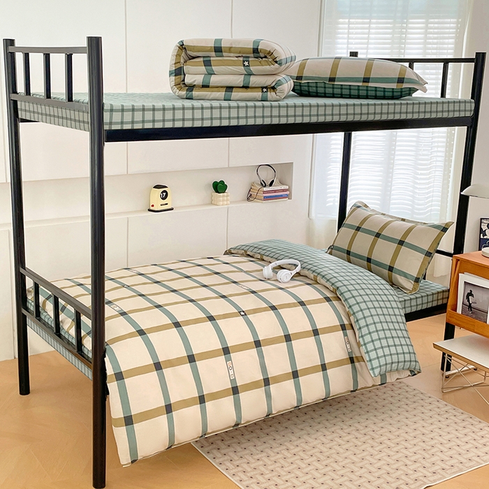 91家纺网 家纺一手货源 找家纺 （总）锦润家纺2025新款全棉13372学生三件套纯棉宿舍六件套