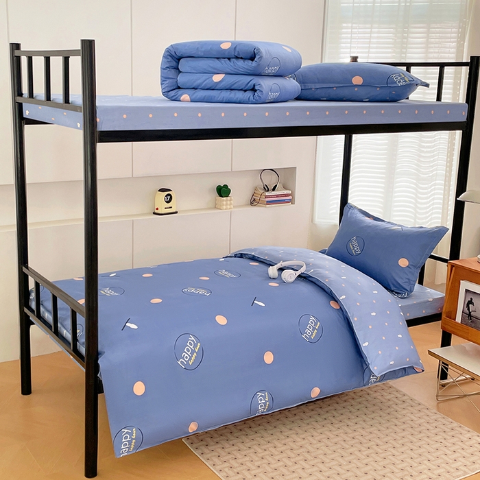 91家纺网 家纺一手货源 找家纺 （总）锦润家纺2025新款全棉13372学生三件套纯棉宿舍六件套