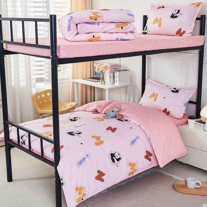 91家纺网 家纺一手货源 找家纺 （总）锦润家纺2025新款全棉13372学生三件套纯棉宿舍六件套