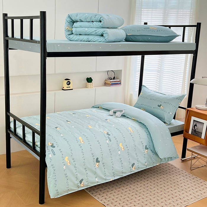 91家纺网 家纺一手货源 找家纺 （总）锦润家纺2025新款全棉13372学生三件套纯棉宿舍六件套