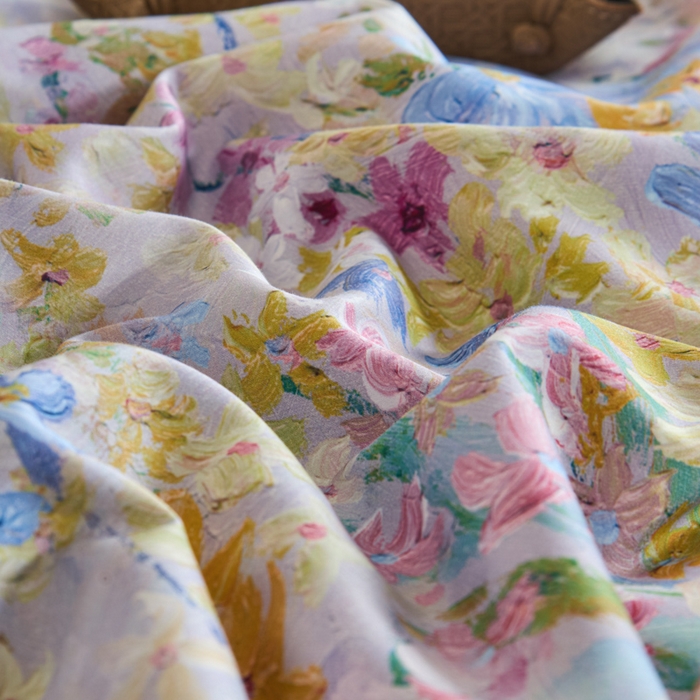 91家纺网 家纺一手货源 找家纺 （总）禾时 2025新款高端100S长绒棉数码印花双拼边全棉纯棉四件套