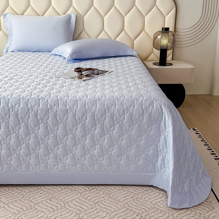 91家纺网 家纺一手货源 找家纺 金喜 2025新款高档100支全棉枕套纯棉宽边枕头套枕头罩 铃兰