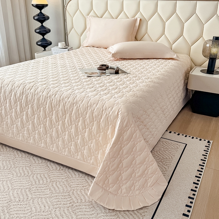 91家纺网 家纺一手货源 找家纺 金喜 2025新款高档100支全棉枕套纯棉宽边枕头套枕头罩 杏粉