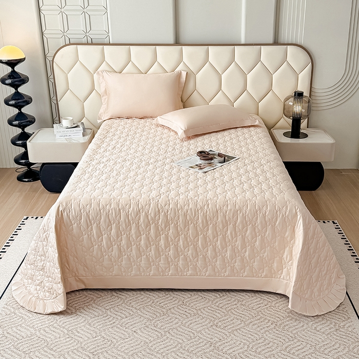 金喜 2025新款高档100支全棉枕套纯棉宽边枕头套枕头罩 杏粉