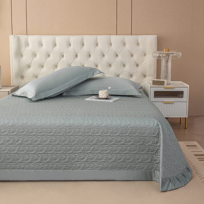 91家纺网 家纺一手货源 找家纺 金喜 2025新款高档100支全棉枕套纯棉宽边枕头套枕头罩 木槿绿