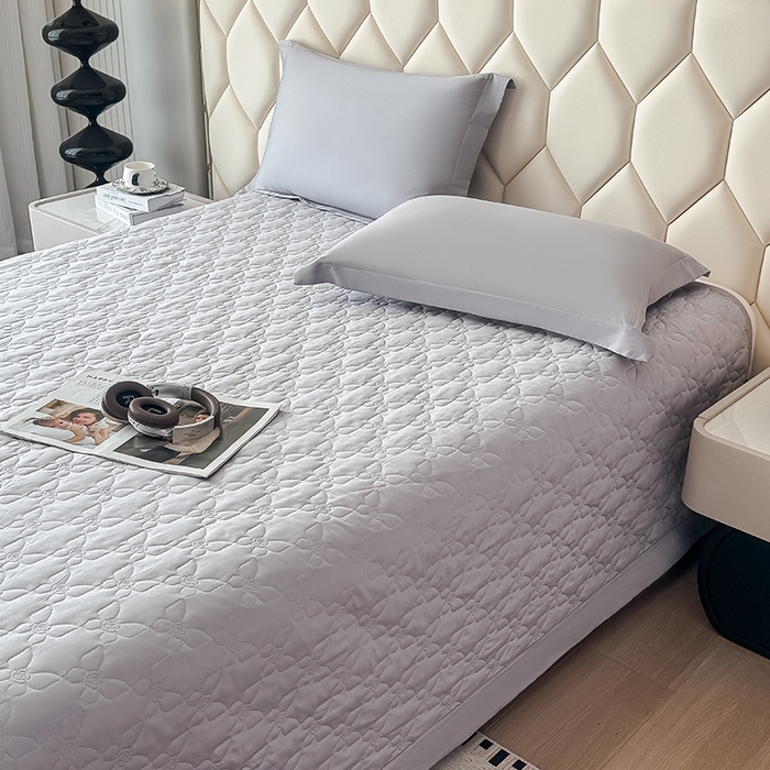 91家纺网 家纺一手货源 找家纺 金喜 2025新款高档100支全棉枕套纯棉宽边枕头套枕头罩 灰紫