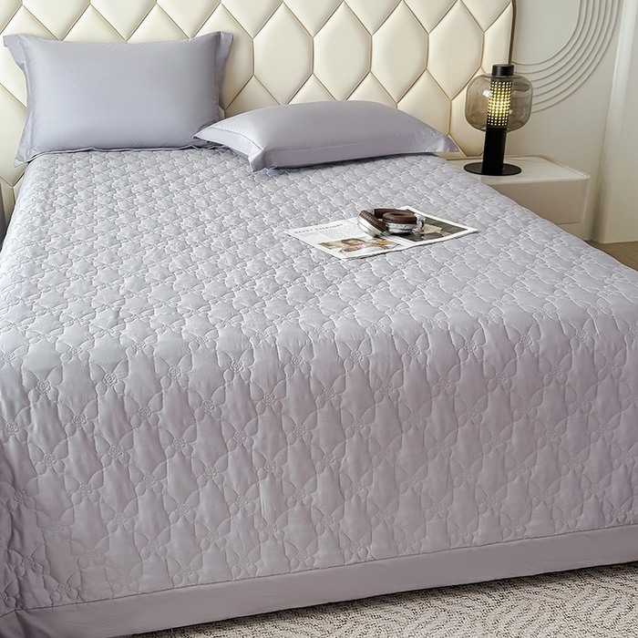 91家纺网 家纺一手货源 找家纺 金喜 2025新款高档100支全棉枕套纯棉宽边枕头套枕头罩 灰紫