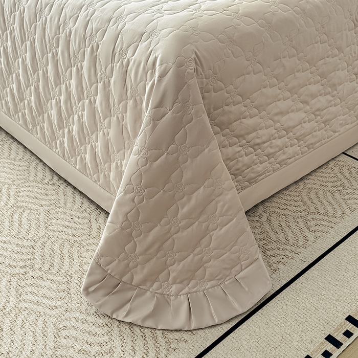 91家纺网 家纺一手货源 找家纺 金喜 2025新款高档100支全棉枕套纯棉宽边枕头套枕头罩 灰粉