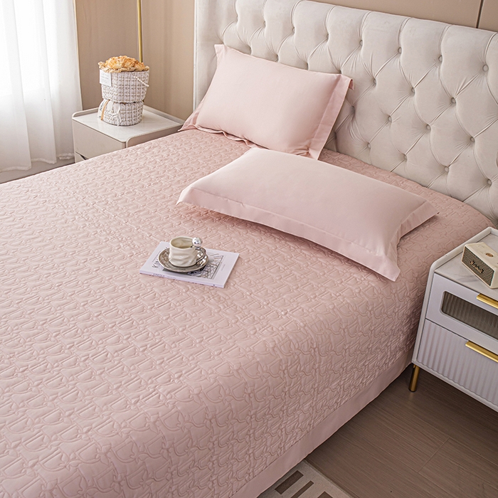 91家纺网 家纺一手货源 找家纺 金喜 2025新款高档100支全棉枕套纯棉宽边枕头套枕头罩 白桃粉